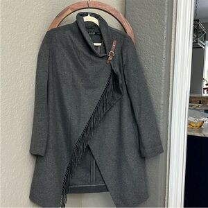 Polo by Ralph Lauren Charcoal Women's Poncho with Buckle